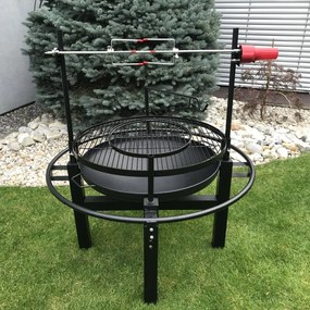 Vatră multifuncțională + grătar cu rotisor electric Avenberg KENTUCKY