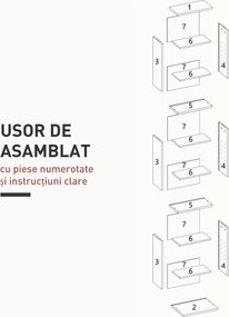 HOMCOM Unitate de Stocare pentru 260 de CD-uri/120 de DVD-uri - Alb | Aosom Romania