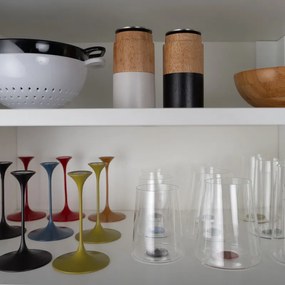 Set 2 pahare de cristal Trebonn SplitGlass 2025122, 280 ml, Ø7.3x9 cm, Posibilitatea atasare picior, Albastru