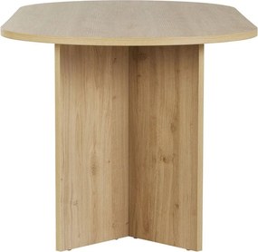 Masă de dining cu aspect de lemn de stejar 89,5x180 cm Sablin – Kalune Design