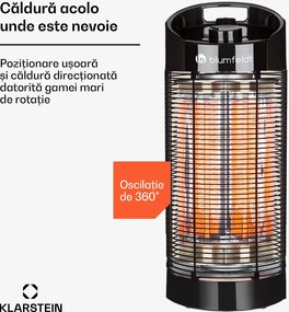 Blumfeldt Heat Guru 360, încălzitor tip stand, 1200/600 W, 2 trepte de încălzire, IPX4, negru