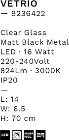 Aplica de perete LED decorativa VETRIO