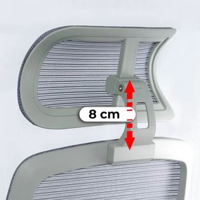 Scaun birou ergonomic gri din mesh respirabil și brațe 3D reglabile OFF 403