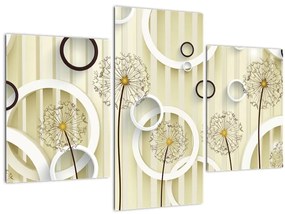 Tablou abstract a păpădiei (90x60 cm)