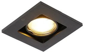 Set de 10 spoturi îngropate reglabile negre - Qure