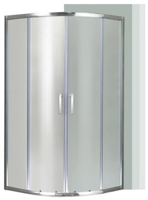 Cabină de duș curbată Spirit Matt 80x80x180 cm, fără cădiță de duș