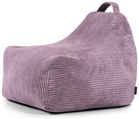 Fotoliu puf pentru copii mov cu tapițerie din catifea reiată Game Amuse – SLOWDOWN