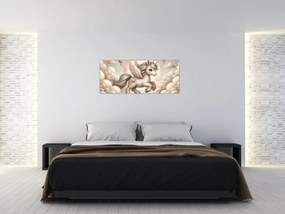 Tablou - Inorog în nori (120x50 cm)