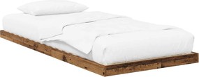 vidaXL Cadru de pat de podea Lemn vechi 90 x 190 cm Lemn compozit