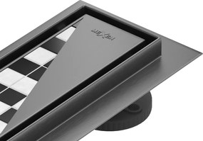 Mexen Flat 360° M13 scurgere liniară rotativă 2în1 100 cm, gri armă periat - 1E10100-40