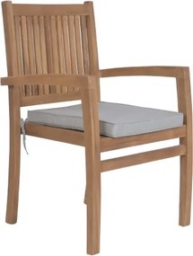 Set dining exterior din lemn de tec masiv, masă extensibilă 210–310 cm și 8 scaune, finisaj natural, „Java”