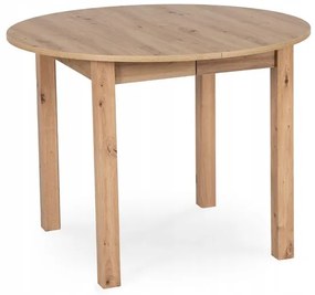 JAKS Masă rotundă extensibilă Harry 102-142 cm stejar riviera