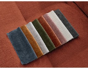 Canapea teracotă cu tapițerie din chenille 237 cm Whesley – Bobochic Paris