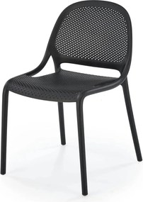 Scaun de gradina K532, negru, polipropilena, 50x56x80 cm