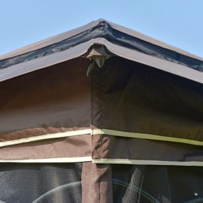 Outsunny Foisor pentru Gradina din Metal Negru 3x3m | Aosom.ro