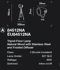 Lampadar/Lampa de podea cu trepied stil retro Belle