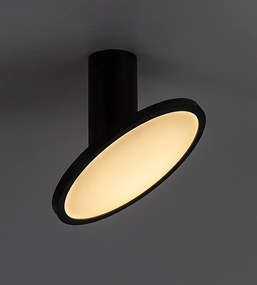 Plafoniera LED din metal negru reglabila Ovidia