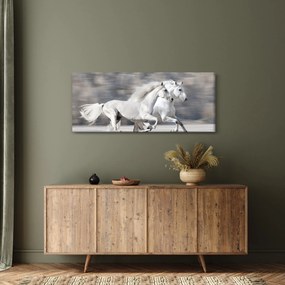 Tablou - Cai albi în timpul iernii (120x50 cm)