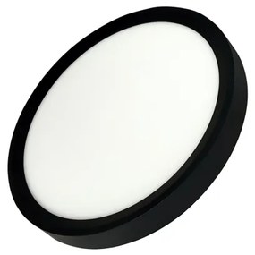 Plafonieră LED/18W/230V 3000/4000/6500K Ø 23 cm negru