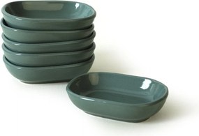 Set 6 boluri 275KRM2141, verde inchis, ceramica, 11 cm