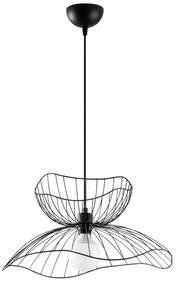 Lustră neagră cu abajur din metal ø 50 cm Farac – Opviq lights