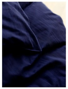 Lenjerie de pat albastru-închis din damasc pentru pat de o persoană, extinsă 140x220 cm Noble – Södahl