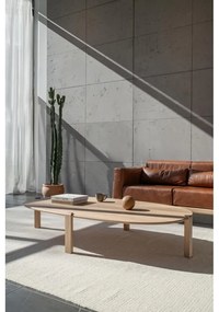 Măsuță de cafea în culoare naturală din lemn de stejar 100x180 cm Kulin – Gazzda