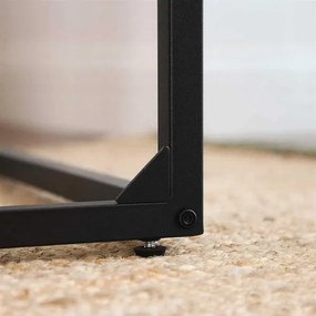 Masă laterală ELDUR, maro/negru