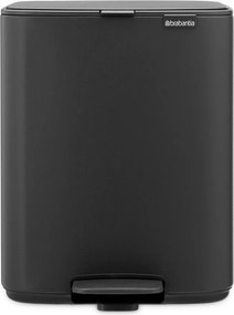 Coș de gunoi gri închis cu pedală din oțel 12 l Bo – Brabantia