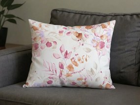 Set de 2 huse decorative pentru perna din microfibra FLORANY 50x70 cm, alba