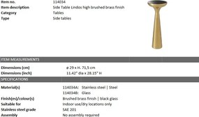 Masuta laterala design elegant LUX Lindos alama H-71,5cm 114034 HZ