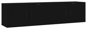 3188351 vidaXL Dulapuri TV montate pe perete, 2 buc., negru, 80x34,5x40 cm