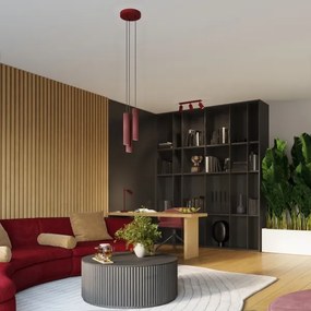 Brilagi - Lustră LED pe cablu CRESTO 1xGU10/10W/230V burgundiu