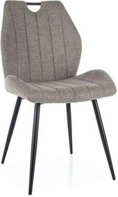 Scaun ARCO, bej/negru, stofa clasica - Brego 34/metal, 51x43x91 cm