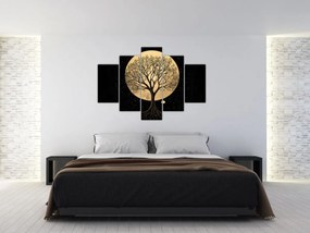 Tablou – Arbore în lună plină aurie I. (150x105 cm)