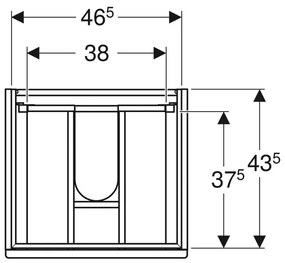 Mobilier pentru lavoar Kolo, Twins 50 cm, alb