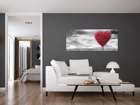 Tablou -Inima din coroanele copacilor (120x50 cm)