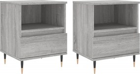 vidaXL Noptiere, 2 buc., gri sonoma, 40x35x50 cm, lemn compozit