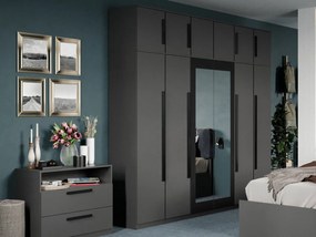 Set mobila dormitor complet Gri Antracit Stone C09
