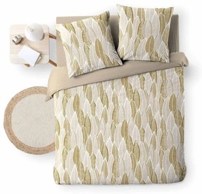 Lenjerie de pat galben ocru din microfibră pentru pat dublu, extinsă 240x220 cm Kim – douceur d'intérieur