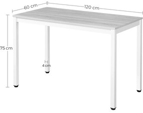 Masa de sufragerie neagra cu blat in decor rustic maro TESSA 120x60 cm