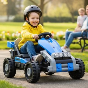 Kart Electric 2-in-1 NOVOKIDS TransformX, transformabil in masinuta electrica copii, baterie 24V, 2 motoare 380W, Roti EVA, Lumini LED, Muzica,