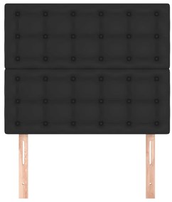 Tablii de pat, 2 buc, negru, 90x5x78 88 cm, piele ecologica 2, Negru, 90 x 5 x 118 128 cm