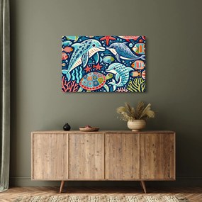 Tablou – Animale acvatice desenate (90x60 cm)