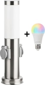 Brilagi-LED RGBW Ven lampă cu 2 socluri 1xE27/9W/230V, 40 cm, IP44, crom mat