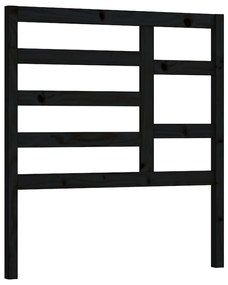 vidaXL Tăblie de pat, negru, 81x4x104 cm, lemn masiv de pin