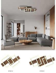 Plafoniera LED design slim JEFFRY aspect lemn 67350-16 GL