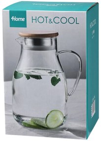 Carafă din sticlă cu capac 4Home BambooHot&Cool, 1,7 l
