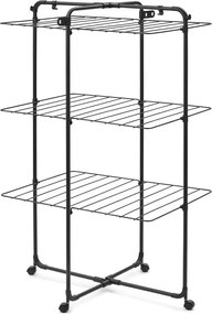Uscător de rufe negru mat 23 m HangOn Tower – Brabantia