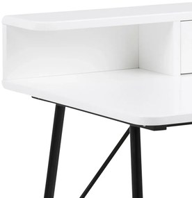 Birou cu raft si sertar DURANGO 100x55 cm, alb